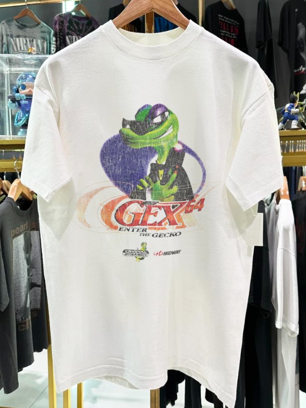 98 Enter The Gecko Promo White Vintage T-Shirt